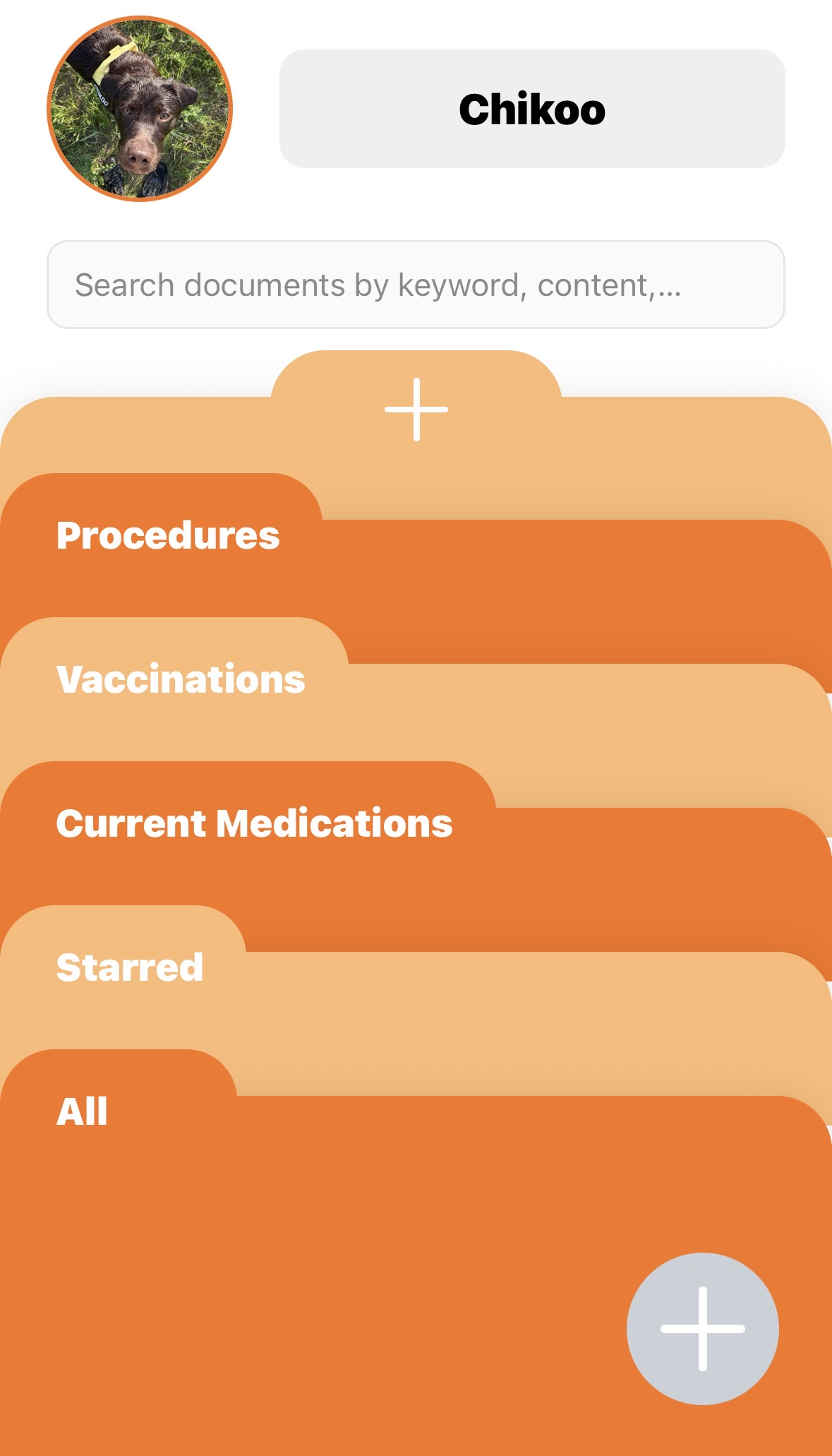 PetScription pet profile page